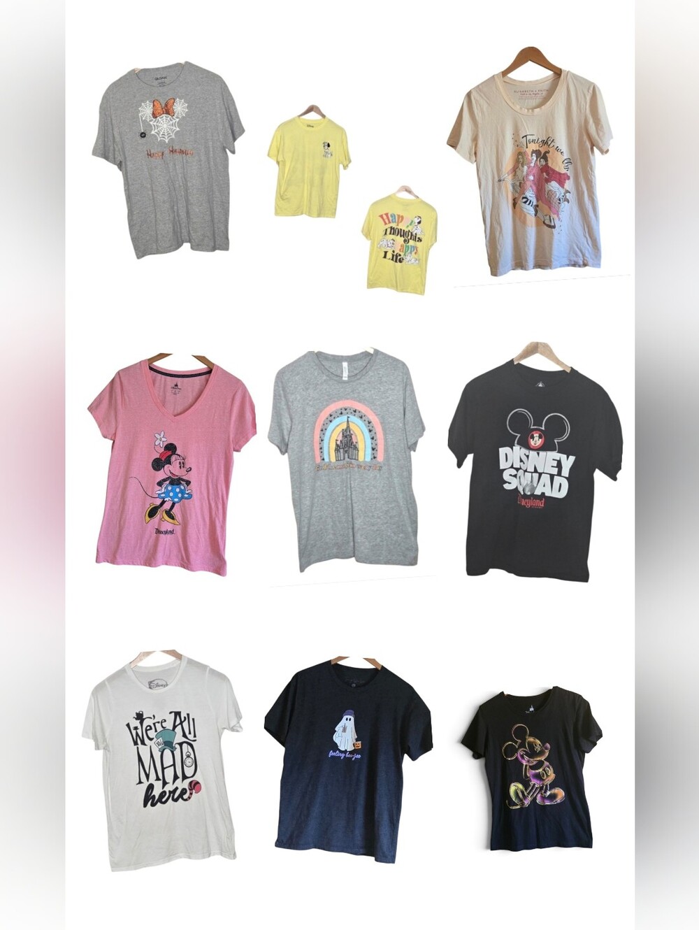 Disney Graphic Tees Lot Of 9
